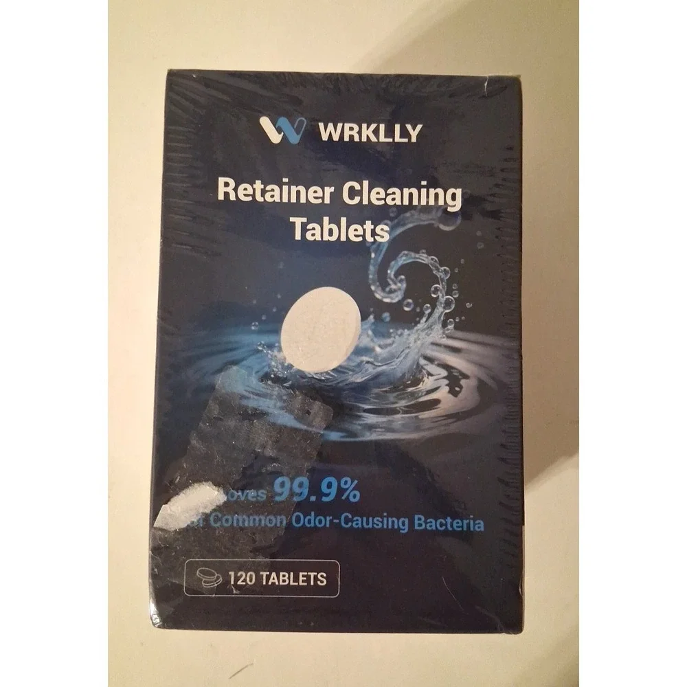 Retainer Cleaner Tablets 120 Denture Cleaning Tablets Invisalign WRKLLY ex: 2028
